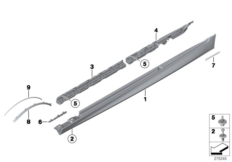 M trim, sill / wheel arch
