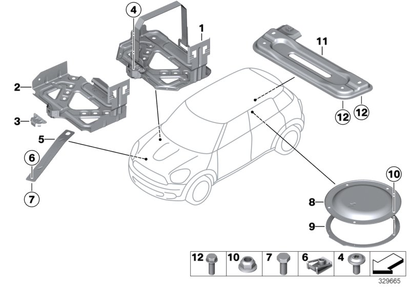 Mounting parts, body