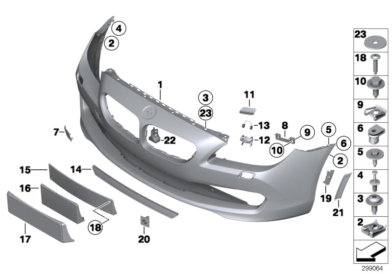 Trim panel, front