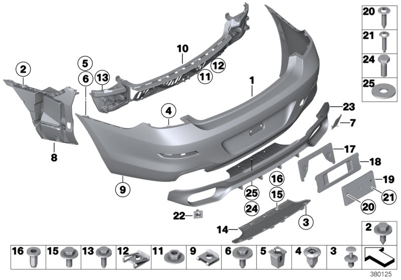 Trim panel, rear