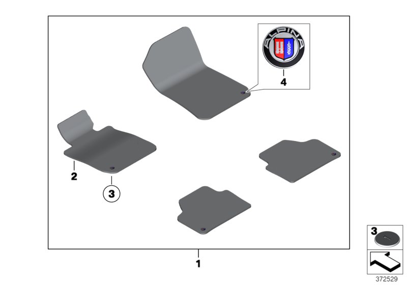 Floor mats velours