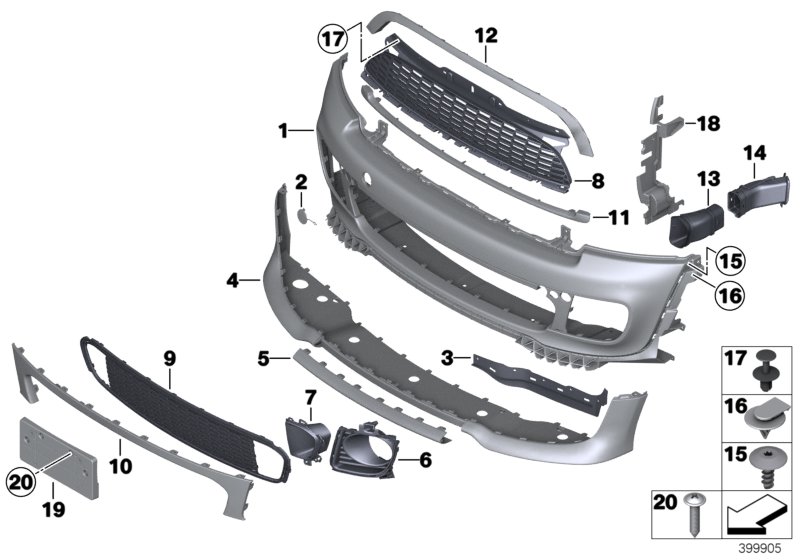 Aerokit, trim panel, front
