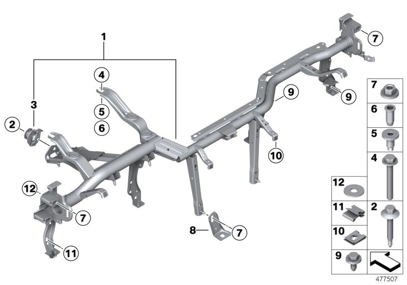 Carrier instrument panel