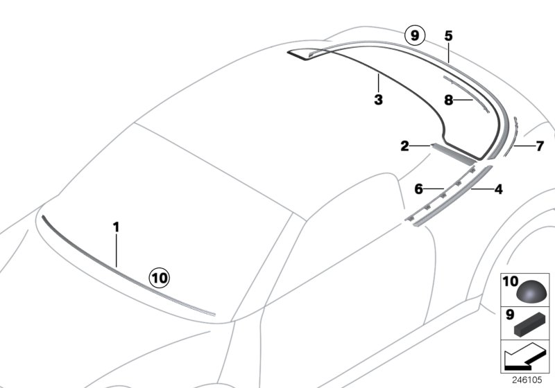 Glazing, mounting parts