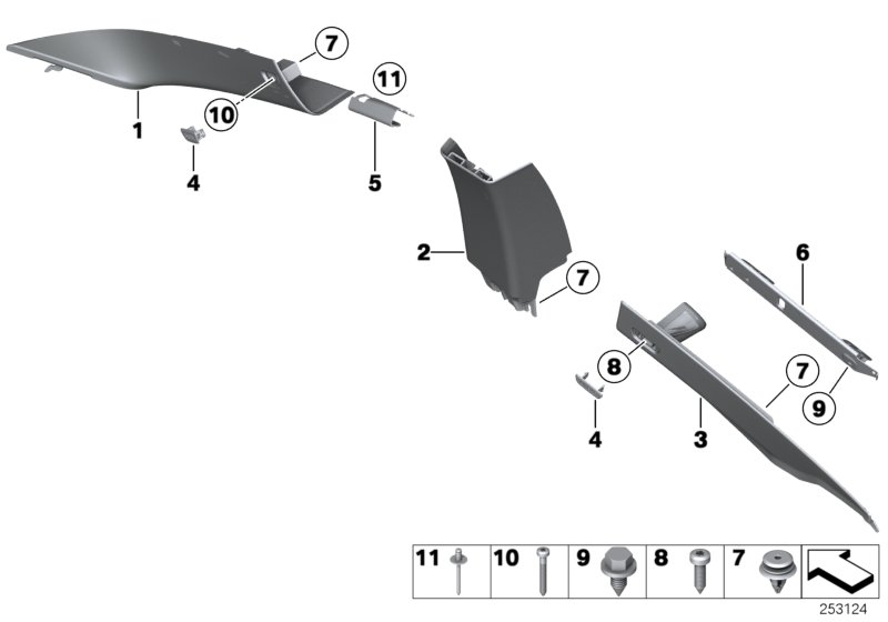 Trim panel A- / B- / C-Column