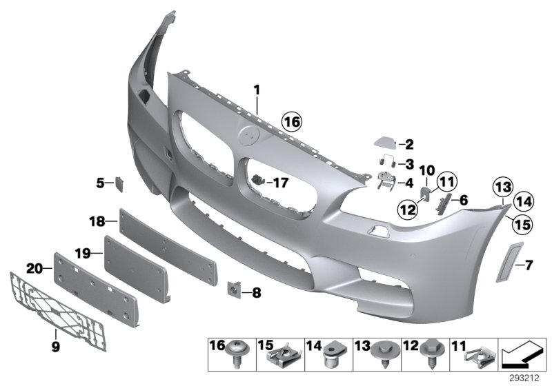 M trim panel, front
