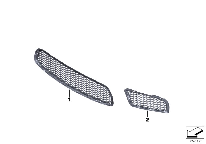 M trim panel, trim elements, front