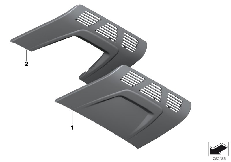 Trim, roof f.centre/interior light,front