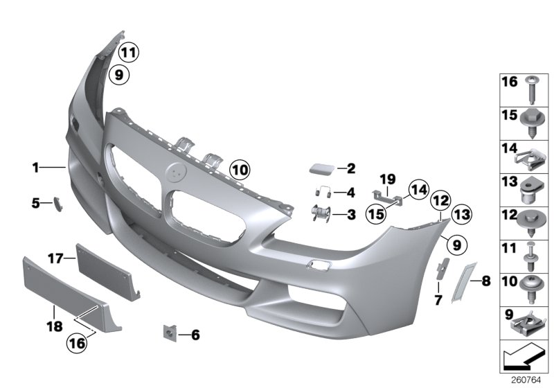 M trim panel, front