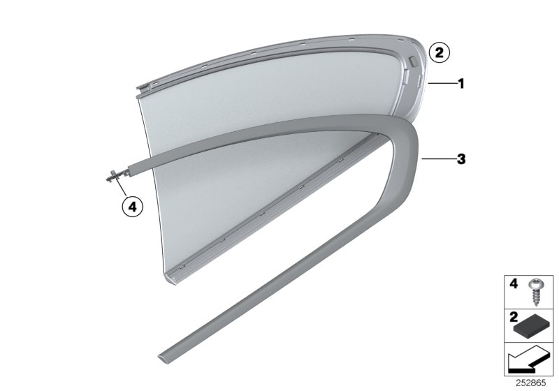 Side window, fixed