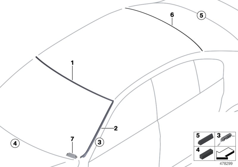 Glazing, mounting parts