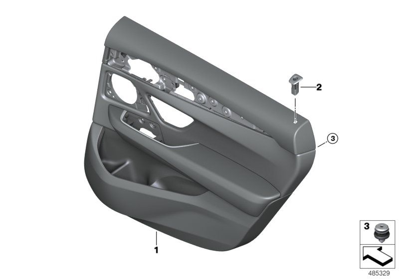 Door trim, rear