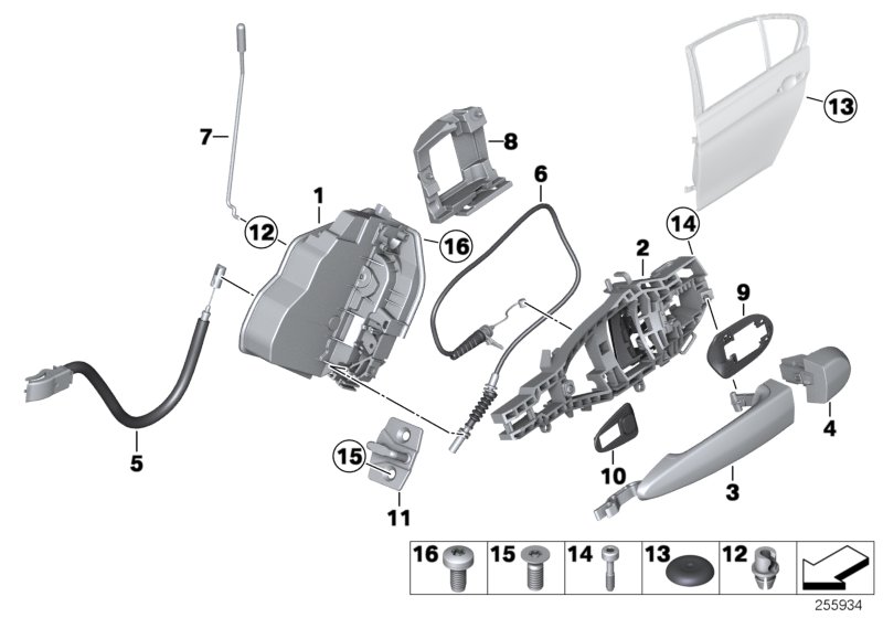 Locking system, door, rear