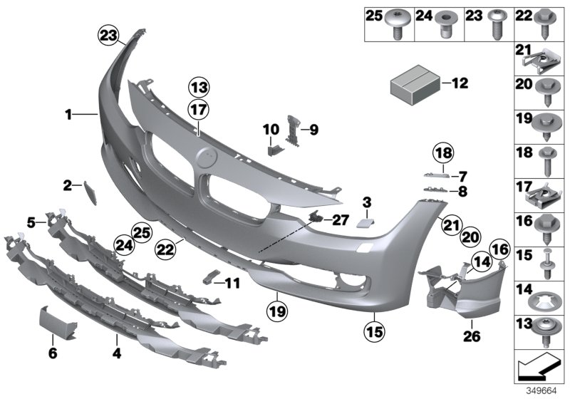 Trim panel, front