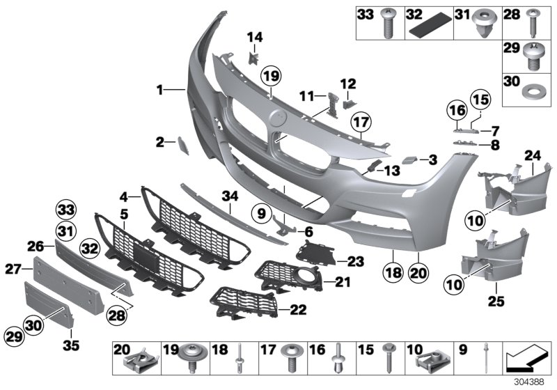 M trim panel, front