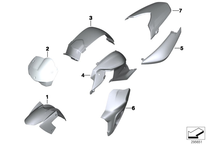 Painted parts WN47 mineral-silver met.