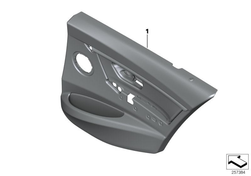 Door trim, rear