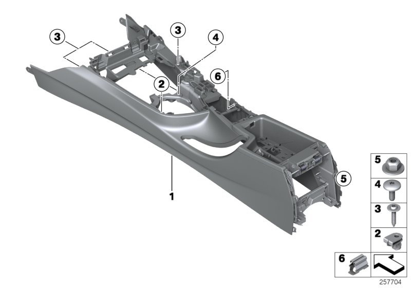 Carrier, centre console
