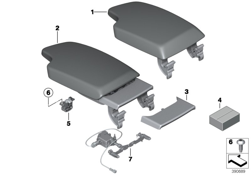 Armrest, centre console