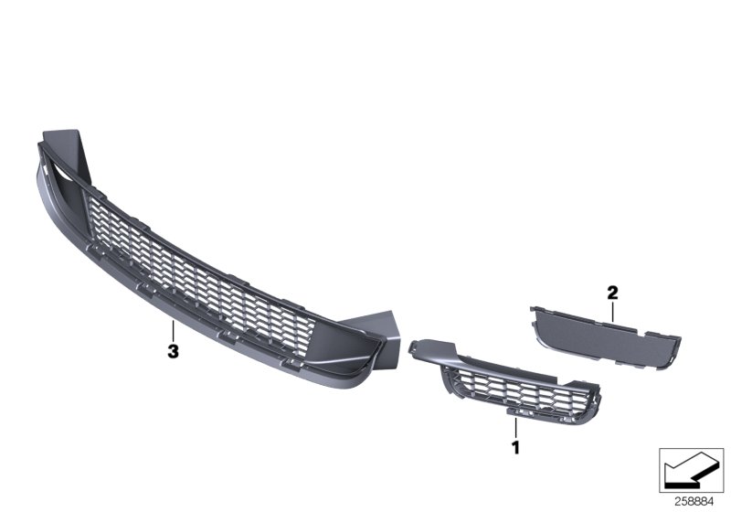 M trim panel, trim elements, front