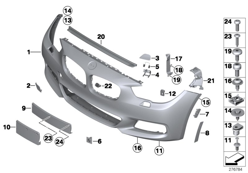 M trim panel, front