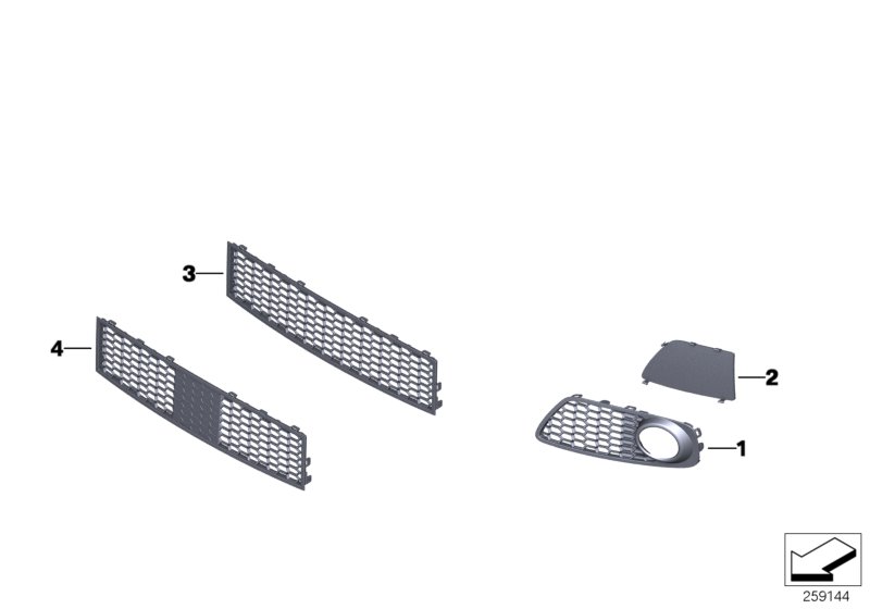 M trim panel, trim elements, front