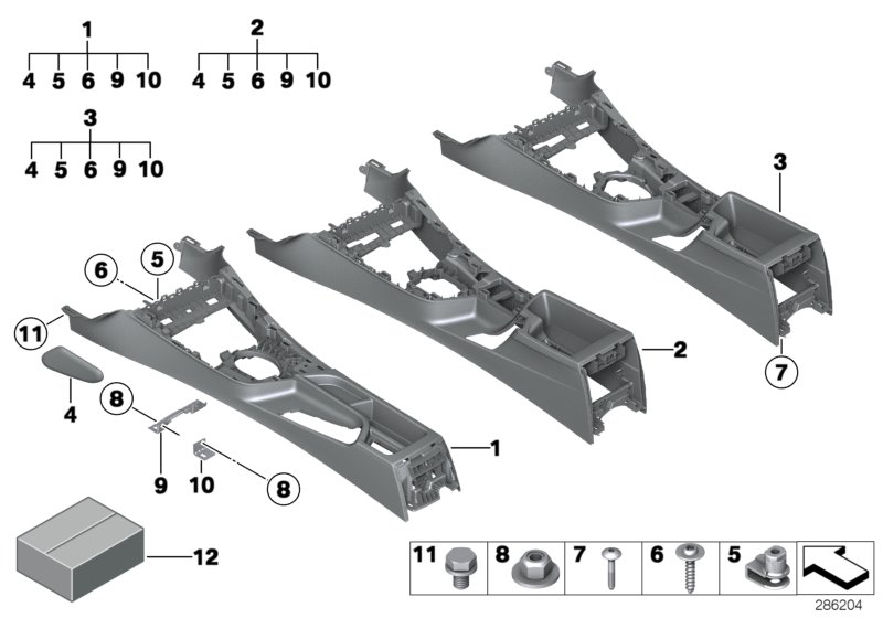 Centre console