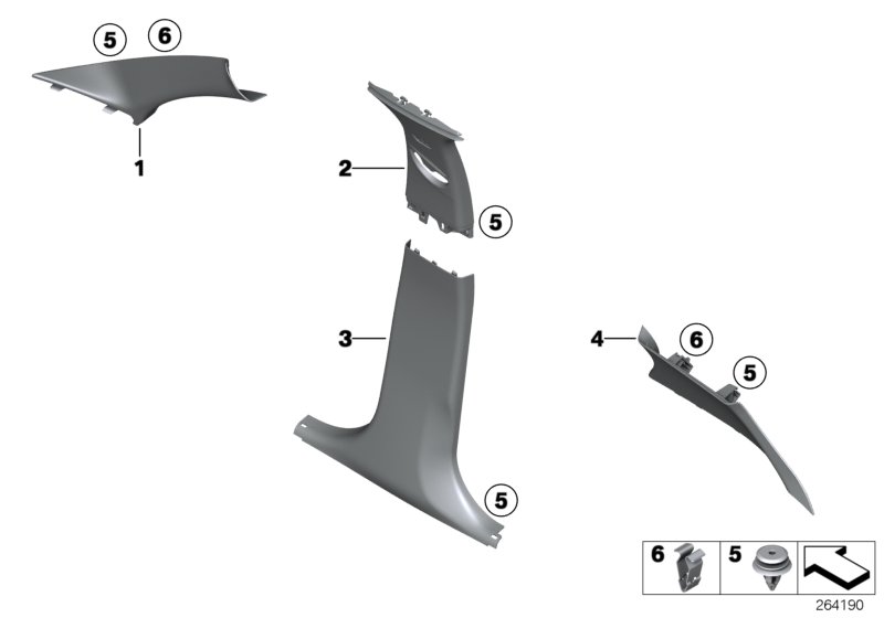 Trim panel A- / B- / C-Column