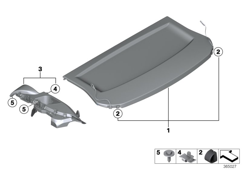 Rear window shelf
