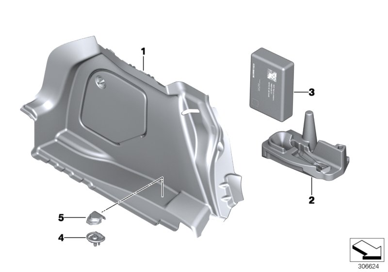 Trunk trim, left