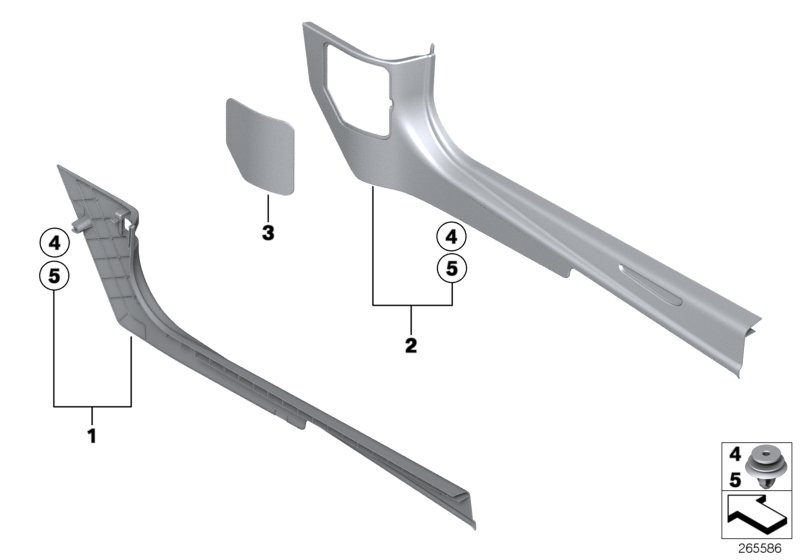 Trim panel leg room