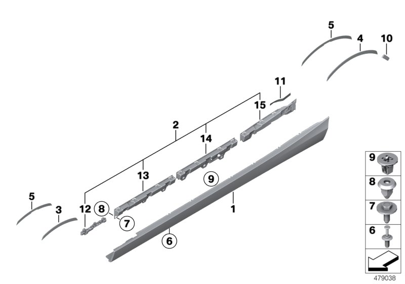 Cover door sill / wheel arch