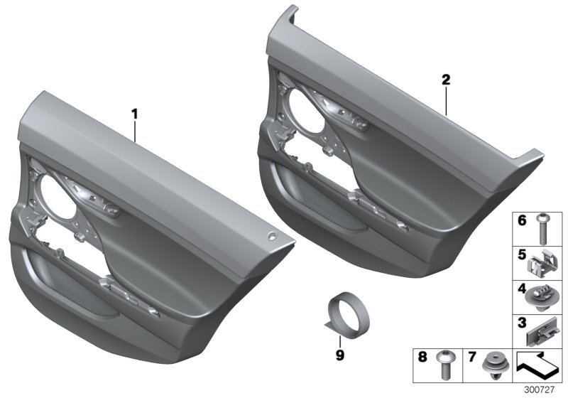 Door trim, rear