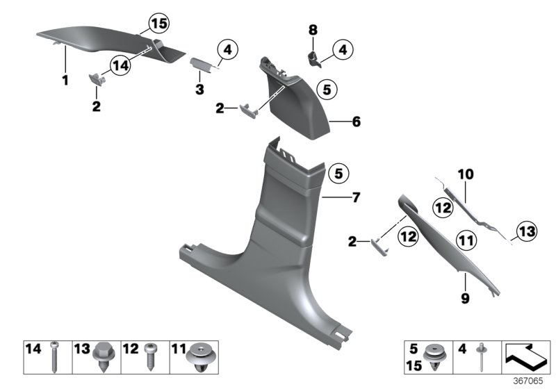Trim panel A- / B- / C-Column