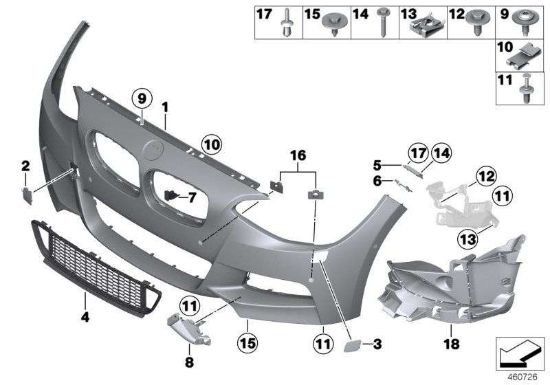 M trim panel, front