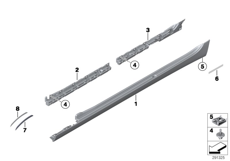 Cover door sill / wheel arch