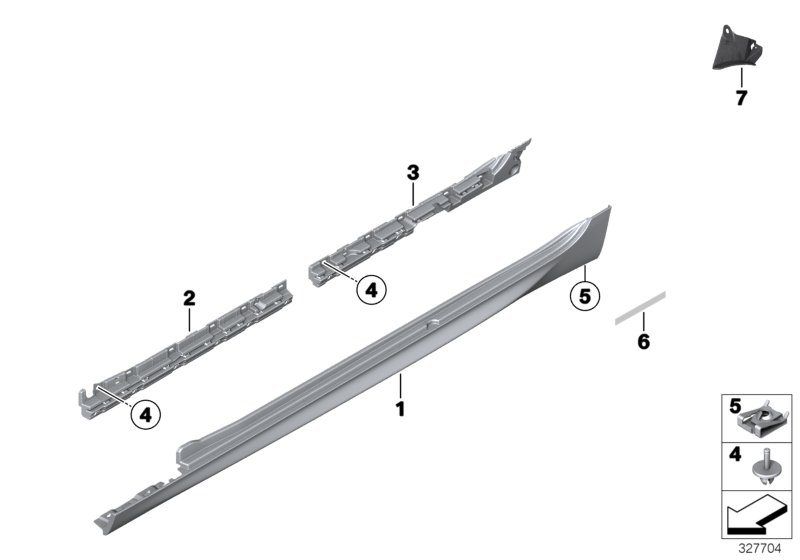 M trim, sill / wheel arch