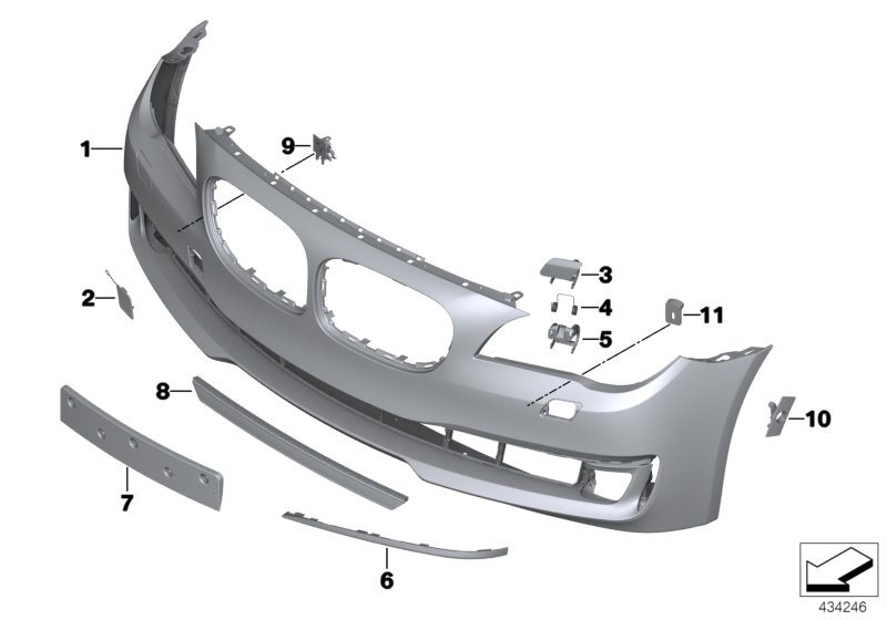 Trim panel, front