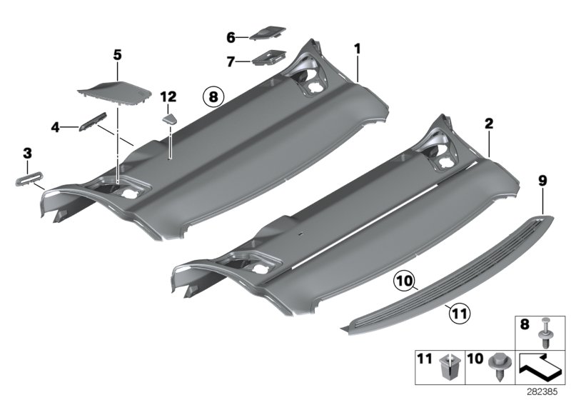 Rear window shelf
