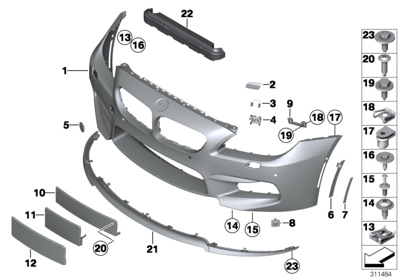 M trim panel, front
