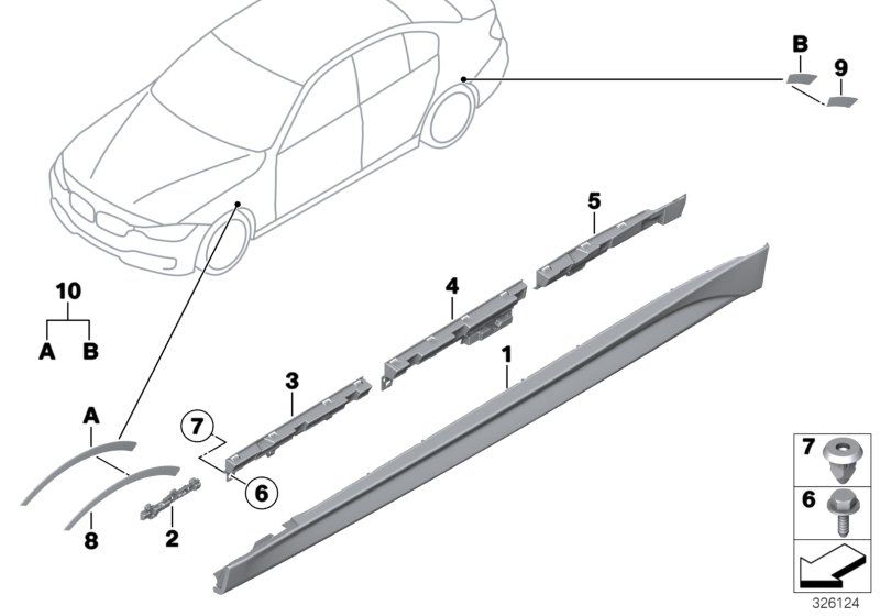 M trim, sill / wheel arch