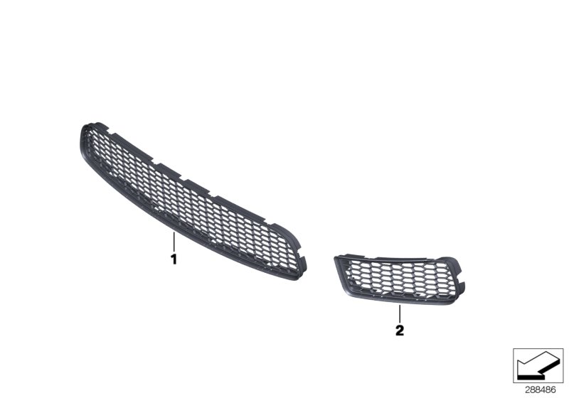 M trim panel, trim elements, front