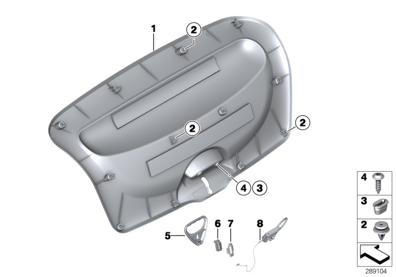 Trim panel, trunk lid