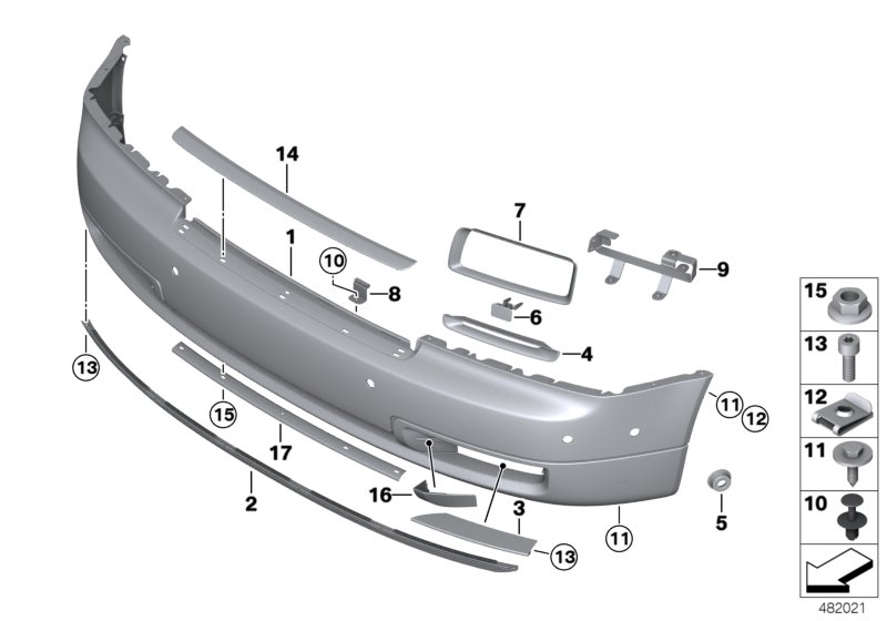 Trim panel, front
