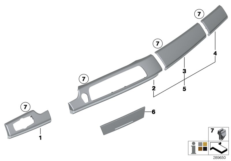 Decorative trims, instrument panel