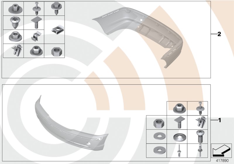 Mounting kit, bumper