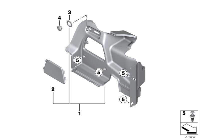 Lateral trunk floor trim panel