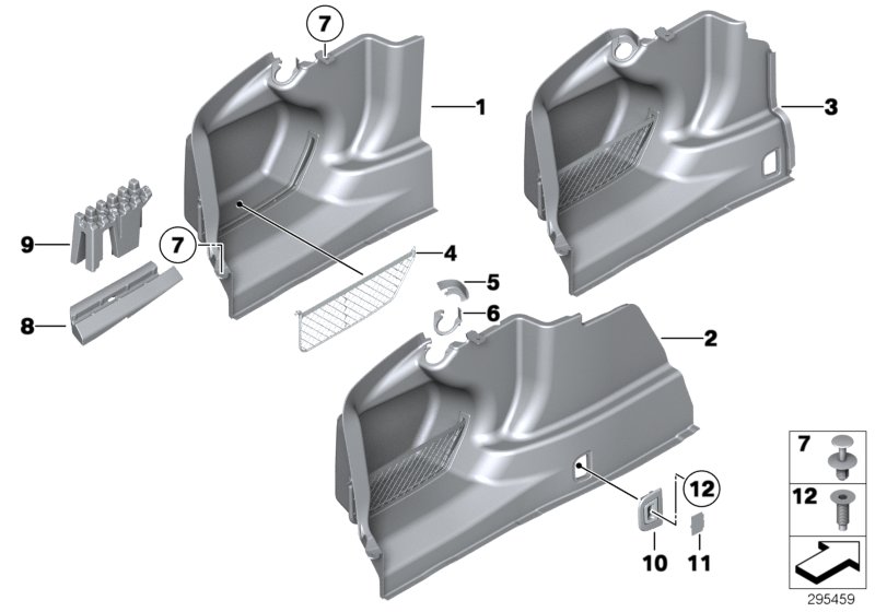 Trunk trim, left