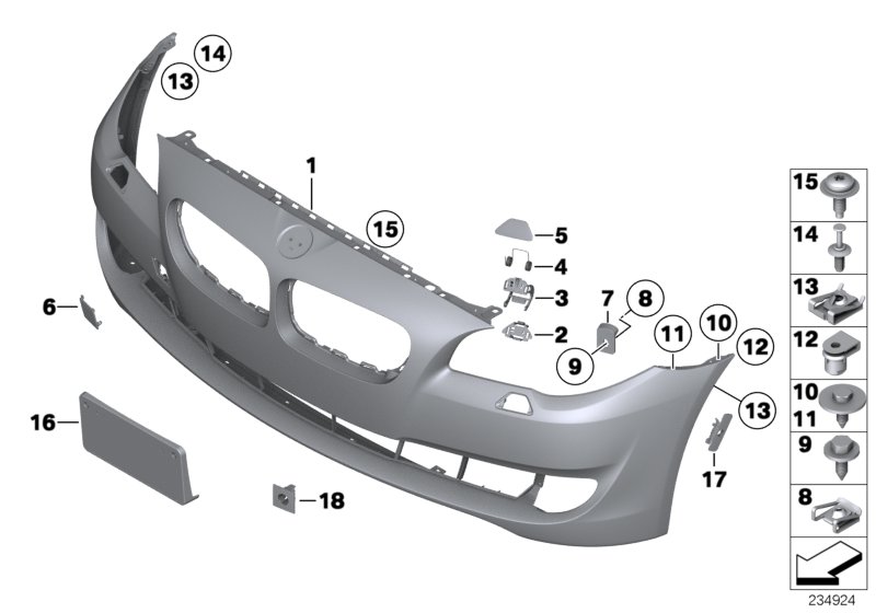 Trim panel, front