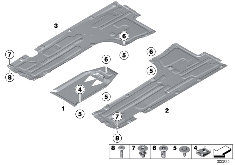 Underbody panelling, front